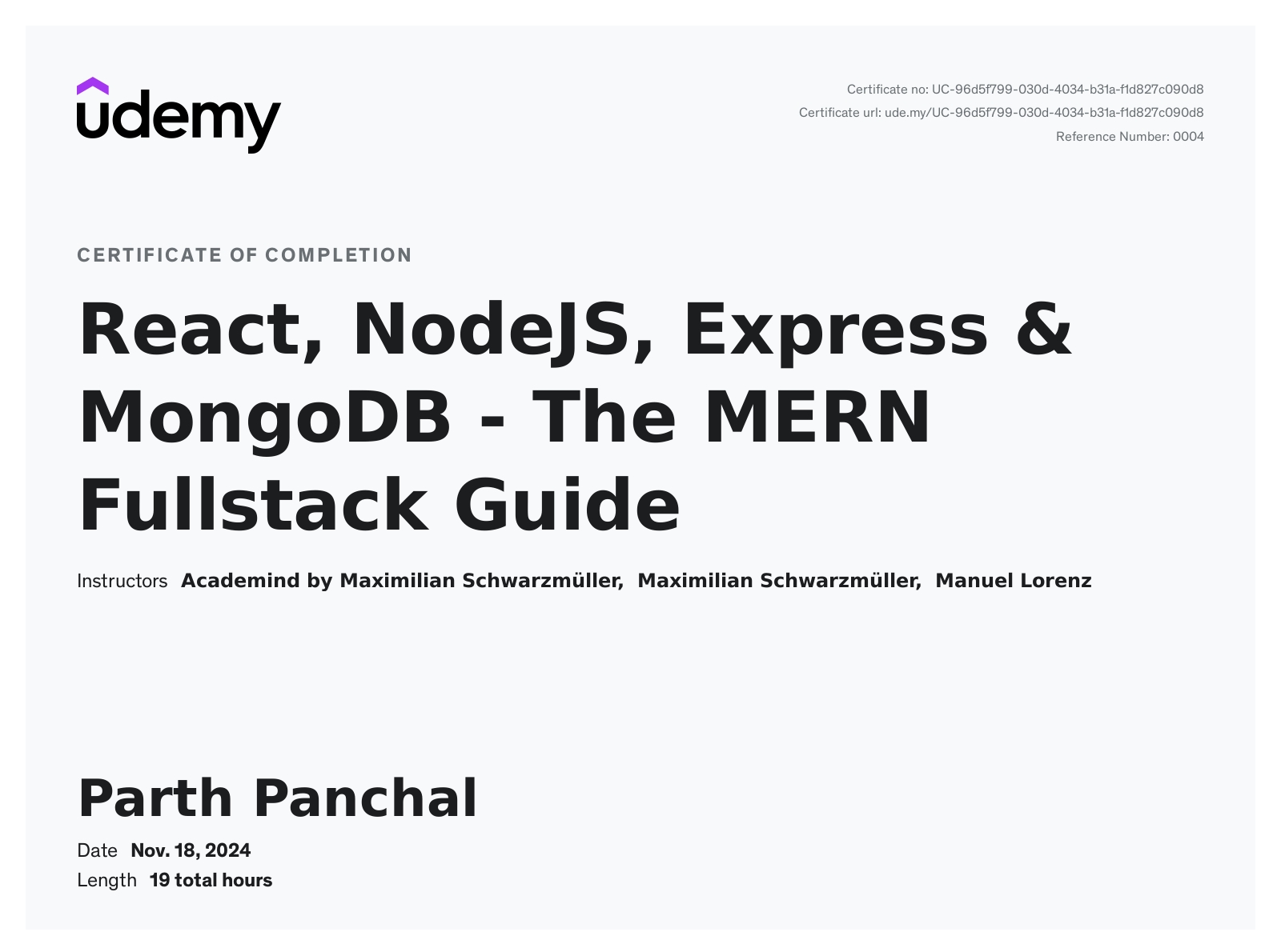 React, Nodejs,Express & MongoDB-The MERN FullStack - Udemy